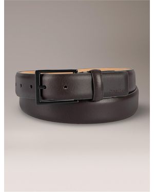 Calvin Klein Embossed Logo Harness Buckle Belt - Gray