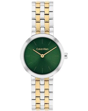 Calvin Klein Refined Dial Link Bracelet Watch - Green
