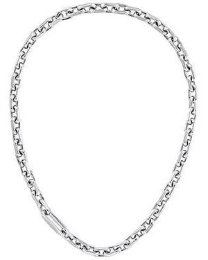 Calvin Klein Sculpted Links Necklace - Metallic