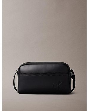 Calvin Klein Embossed Monogram Logo Camera Bag - Black