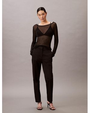 Calvin Klein Slim Tapered Chino Trousers - Black