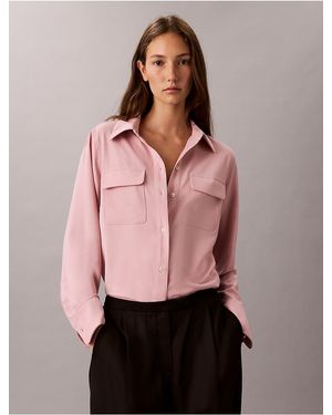 Calvin Klein Utility Classic Button-Down Shirt - Pink