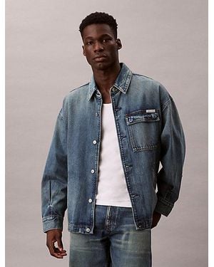 Calvin Klein Denim Relaxed Field Jacket - Blauw