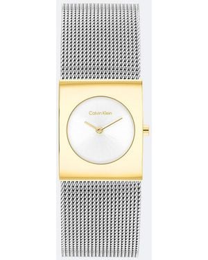 Calvin Klein Ck Pulse Two-Tone Steel Bracelet Watch - White