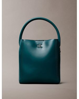 Calvin Klein Monogram Logo Hardware Bucket Bag - Green