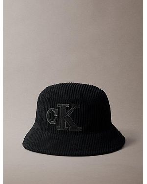 Calvin Klein Klassieke Vilt Bucket Hat Met Monogram - Zwart