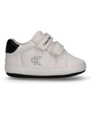Calvin Klein Baby Signature Velcro Trainers - White