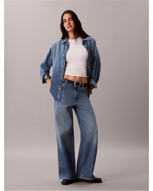 Calvin Klein Calvin Klein Ultra High Rise Wide Leg Jeans - Blue
