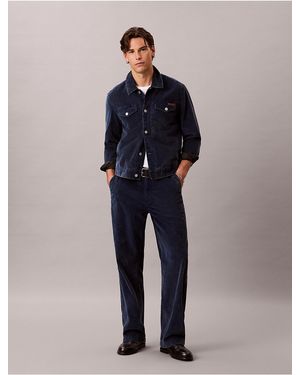 Calvin Klein Calvin Klein Baggy Washed Corduroy Pants - Blue