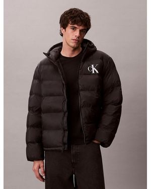 Calvin Klein Monogram Puffer Jacket - Black