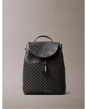 Calvin Klein Allover Emblem Logo Backpack - Multicolor