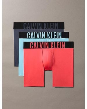 Calvin Klein 3 Pack Boxer Briefs Intense Power Micro - Red