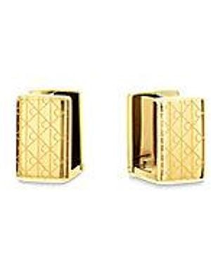 Calvin Klein Ck Iconic Rectangle Earrings - Metallic
