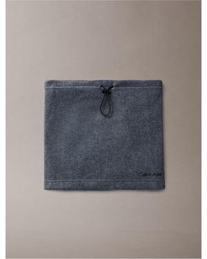 Calvin Klein Fleece Drawcord Gaiter - Blue