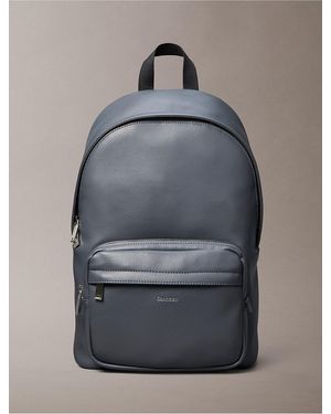 Calvin Klein Raised Logo Round Backpack - Gray