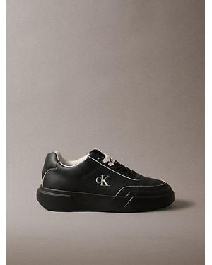 Calvin Klein Leather Durable Traction Chunky Trainers - Brown