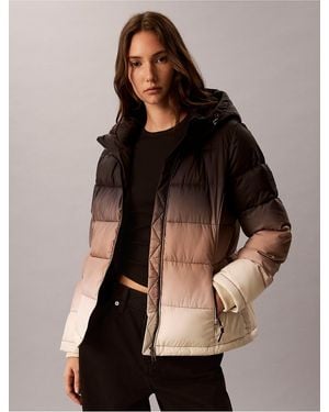 Calvin Klein Ombre Slim Stretch Puffer Jacket - Black