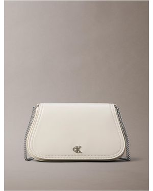 Calvin Klein Curved Monogram Chain Wallet - Natural