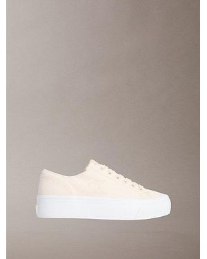 Calvin Klein Graz Canvas Platform Logo Trainers - Multicolour