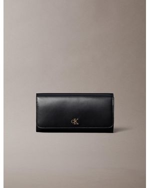 Calvin Klein Portefeuille Long En Cuir Anti-Rfid À Monogramme - Noir