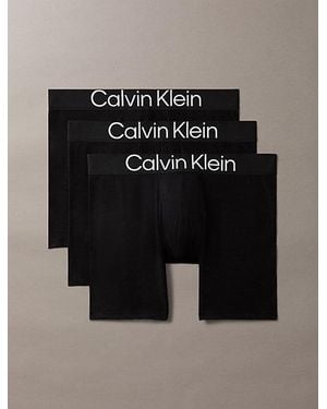 Calvin Klein 3 Pack Boxer Briefs Ultra Soft Cotton Lyocell - Black