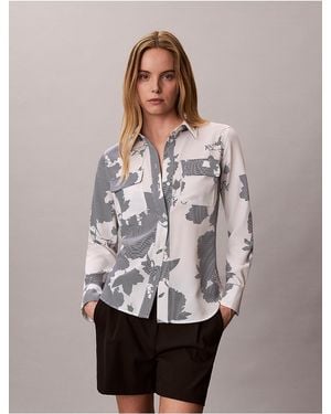 Calvin Klein Utility Classic Button-Down Shirt - Multicolor