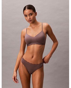Calvin Klein String Mit Niedriger Leibhöhe - Natur