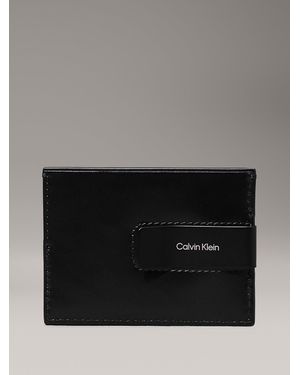 Calvin Klein Leather Money Clip Cardholder - Black