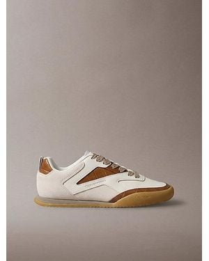Calvin Klein Ck Kayla Croc Effect Runner Trainers - Brown