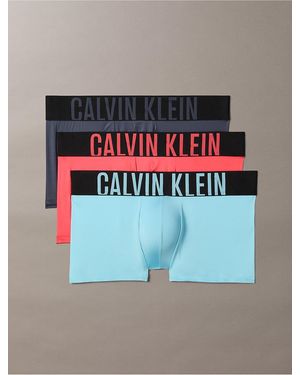 Calvin Klein Intense Power 3-Pack Low Rise Trunk - Blue