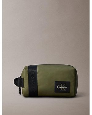 Calvin Klein Monologo Patch Dopp Kit - Green