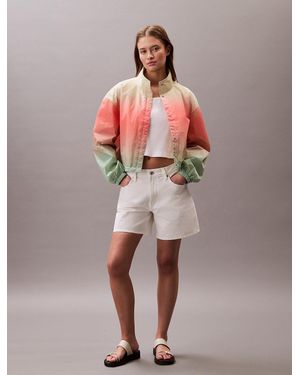 Calvin Klein Cropped Ombre Nylon Jacket - Pink