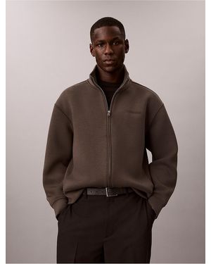 Calvin Klein Cooling Spacer Zip Jacket - Brown