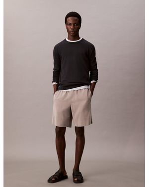 Calvin Klein Lyocell Shorts - Brown
