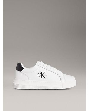 Calvin Klein Jeans Leather Trainers - Metallic