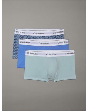 Calvin Klein Icon Cotton Stretch 3-Pack Low Rise Trunk - Gray