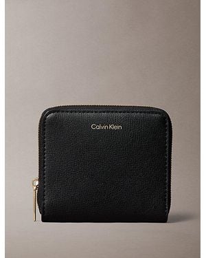 Calvin Klein Foil Logo Zip Wallet - Black