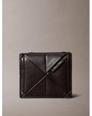 Calvin Klein Woven Emblem Rfid Card Case - Grey