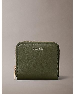 Calvin Klein Foil Logo Zip Wallet - Green