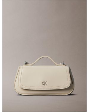 Calvin Klein Hardware Monogram Crossbody Bag - Natural