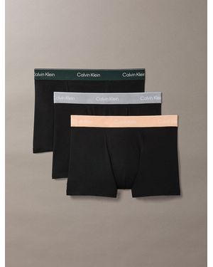Calvin Klein 3 Pack Relaxed Dart Trunks - Multicolour