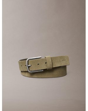 Calvin Klein Suede Leather Belt - Brown
