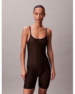 Calvin Klein Shapewear Body Midden Op Het Dijbeen - Zwart