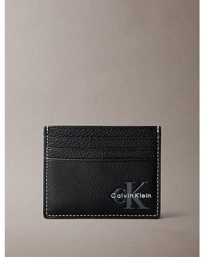 Calvin Klein Monologo Card Holder - Grey