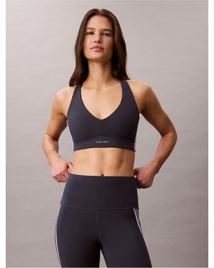 Calvin Klein Calvin Klein Soft Sport Medium Impact Side Stripe Sports Bra - Multicolor
