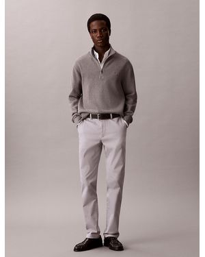 Calvin Klein Slim Cotton Stretch Trousers - Multicolour