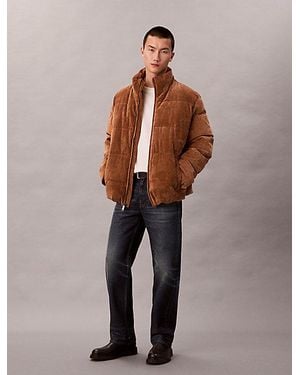 Calvin Klein Jeans Corduroy Puffer Jacket - Brown
