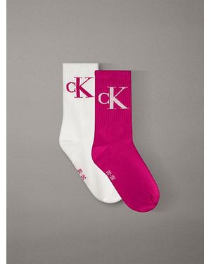 Calvin Klein 2-Pack Crewsokken Van Zachte Katoenstretch - Roze