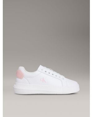 Calvin Klein Leather Trainers - Metallic