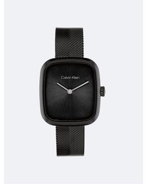 Calvin Klein Curved Mesh Watch - Black